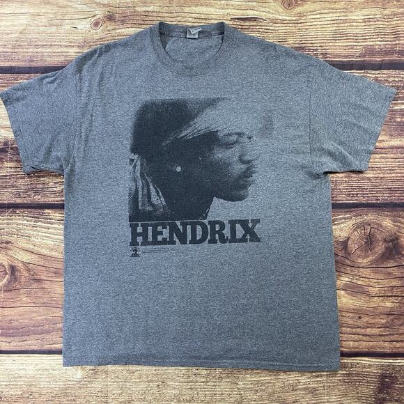 Jimi Hendrix Side Profile Photo With Bandana Men's T Shirt Rock Licensed Xl￼ - Picture 1 of 7
